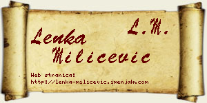 Lenka Milićević vizit kartica